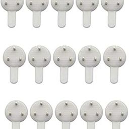 Syga Plastic Mini Invisible Hanging Hooks (B004B, White) - Pack of 15-image-70