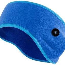 2xEar Warmers Headband with Buttons Winter Earmuffs for Adults Cycling Skiing Blue-image-48