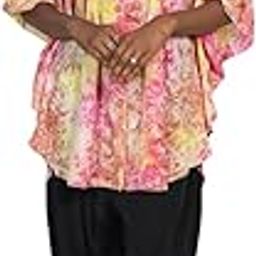 Color Splash Print Caftan Tunic Plus size beach cover up Kaftan | One size fits all | 100% Imported Polyester-image-92