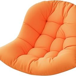 UJEAVETTE Hanging Egg Chair Cushion Soft Basket Chair Cushion for Porch Office Outdoor Orange-image-86