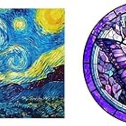 HASTHIP® 5D Diamond Painting Kit Combo – Starry Night Van Gogh (30x40cm) & Butterfly (14x14in) Art Set for DIY Crafts, Journaling, Scrapbooking, Home Wall Decor, Gift for Kids & Adults-image-53