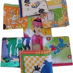 Cotton Printed Handkerchief for Child, Kids, Boys, Girls (Pack of 24) | 26 * 26 Cm-image-24