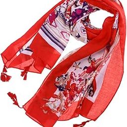 CALANDIS™ Women's Tassel Shawl Wrap Scarves Large Wraps Shawl Boho Beach Scarf 6 | Scarves & Wraps | Womens Accessories-image-19