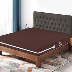 Edenwald All Around Waterproof Zipper Mattress Cover King Size (75x72Inches)_with 6 Inch Drop,Zippered Mattress Encasement, Bed Cover, Six-Sided Mattress Cover, Brown Color Mattress Protector Cover-image-12