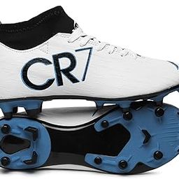 Velpro Ankle White Sport Synthetic TPU Sole Dual Color Football Studs Shoes for Men (4 to 10)-image-14