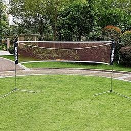STRAUSS Badminton Net with Stand Poles | Pickle Ball and Tennis Net | Polypropylene Fiber | Size - Width 310cm, Adjustable Height 75-165cm | Easy to Use & Portable Playing | Eye Size 1.3 * 1.3cm-image-27