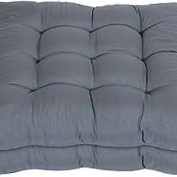 Heart Home Square Chair Pad/Cushion|Quilted Microfiber Fabric & Solid Color|Soft & Comfortable Sitting|Size 45 x 45 x 1CM, Pack of 2 (Grey)-11