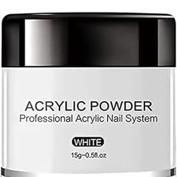 Mclear Acrylic Powder Colors White Acrylic Nail Powder Professional Polymer Colored Nail Extension Carving (Pack of 1) 30g-43