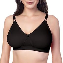 Cross Fit Polycotton Non-Wired Non-Padded Full Coverage Cups Bra, Comfortable Everyday T-Shirt Bra for Women and Girls-image-2
