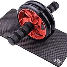 FirstFit Professional Abdominal Wheel Ab Roller for Exercise Fitness for Men & Women Includes Extra Thick Knee Pad-Assorted Color-29