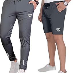 Septem Men’s Polyester Track Pants Pack of 2 | Lightweight Gym Joggers with Elastic Waist and Side Pockets | Quick-Dry Activewear for Sports and Casual Wear-image-20