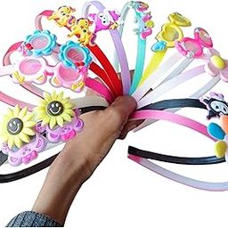 Multiple Cartoon Hairbands For Girls & Women's | Funny Hair Accessories for Baby Kids Headbands (Pack of 3 /Random Design)-picture-43