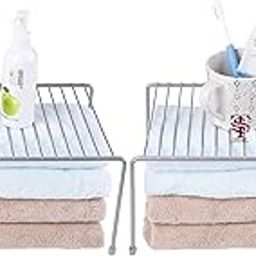 TechSrmaji Steel Utensil Stand for Kitchen Dish Rack Organizer Storage for Kitchen Storage Shelves for Kitchen Cabinet, Kitchen Cabinets Multipurpose Organizer, Pantry Organization Stand (Pack of 2)-image-27