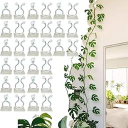 GreenHold Plant Support Fixing Clips for Wall Climbers | for Indoor Moneyplants, Light Weighted Flower Plants | Pack of 30/60/90 Pcs | Support Stick with Good Adhesive | (30, White)-image-37