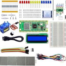 Raspberry Pi Pico w Basic Starter Kit with Raspberry Pi Pico, Breadboard, I2C 1602 LCD Display Module, 9g Mirco Servo for Raspberry Pi Beginners & Software Engineer-15