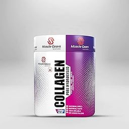 Muscle Gears Collagen Supplement - Pure Hydrolyzed Collagen Powder for Skin Hair Nails Joints Bones Watermelon Flavour 250g-image-23