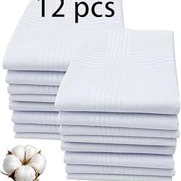Handkerchiefs for men 100% Soft Cotton White Hankie handkerchief bulk-image-96