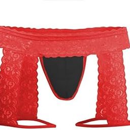 Men's Lace Garter Thong Underwear - ML-07369-image-29