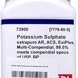 SRL Potassium Sulphate extrapure AR, ACS Grade 99.5%, 500Gm, CAS : 7778-80-5, Molecular Formula : K2SO4, Molecular Weight: 174.25, Storage: Room Temperature, Shelf Life: 60 Months for laboratory use-picture-13