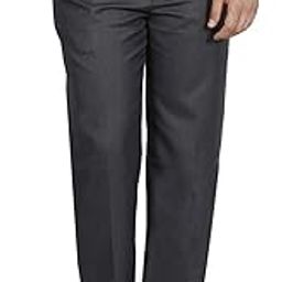Laavie Men's Formal Regulat fit Flat Front Trousers - Polyester Blend Solid Executive Pants-image-87