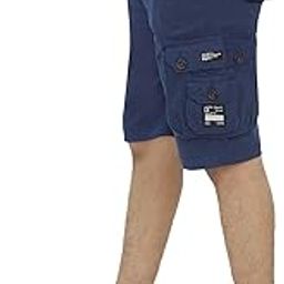 Blue Cargo Shorts-image-37
