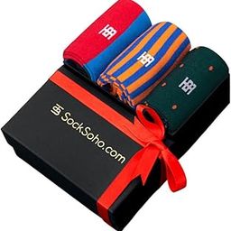 Christmas Socks Gift Set for Men Pack of 3 | Crew Length | Combed Cotton | Free Size (UK 7-12) (Regular)-image-20
