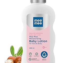 Mee Mee Moisturizing Baby Lotion for Face & Body, Shea, Cocoa Butter & Almond Oil, 24 Hrs Moisturization (400ML)-image-39
