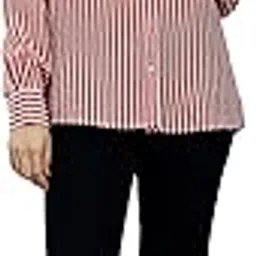 entellus Women Red Classic Slim Fit Casual Shirt-picture-0