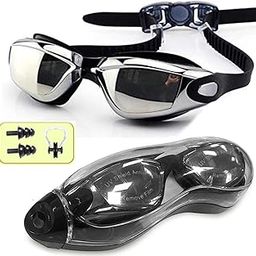 Pangid Swimming Goggles UV Protection Anti-Fog for Men Women Kids with solid Protection Case - Swim Glasses Assured No Leaking with Adjustable Strap (Swimming goggles - Silver)-image-95
