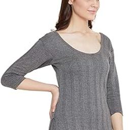 Women's Cotton Winter wear 3/4 Sleeves Thermal Top Dark Grey-image-15
