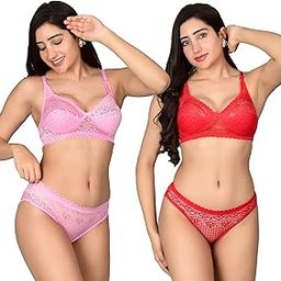 Womens Sexy Lingerie Set for Lace Lingerie Set for Honeymoon, Bridal Bra Panty Set and Swimwear-image-51