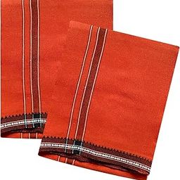 Men's Cotton Colour Dhotis Pack Of 2-19