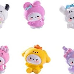 HASTHIP® 6 Pieces Fairy Wild Garden Accessories Sanrio Small Ornaments Flower Pot Bonsai Craft Decoration Miniature Outdoor Statue-Multicolor-27