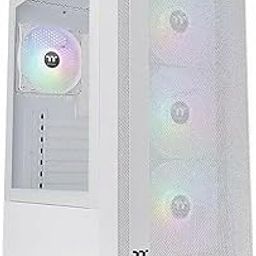 S200 Plus TG ARGB Snow Mid Tower Computer Chassis; 4 x 120mm ARGB Fans Pre-Installed; Mesh Front Panel; TG Side Window; CA-1X2-00M6WN-01; 3 Year Warranty-24