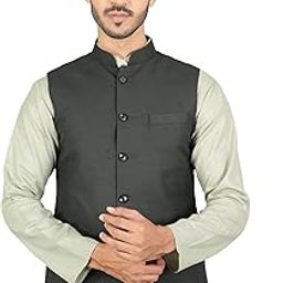 Mens Polyester Cotton Plain Modi Nehru Jacket-picture-49