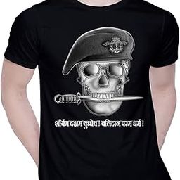 Graphic Printed T-Shirt for Unisex Indian Army BW Tshirt | Casual Half Sleeve Round Neck T-Shirt | 100% Cotton | D00375-12-image-14