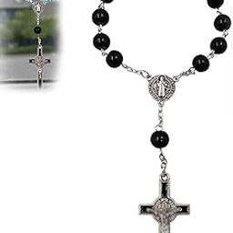 Car Charms Hanging, Jesus Cross for Cars Dashboard Car Mirror Hanging Accessories Interior Black Cross Charms Home & Office Use Easy and Enjoyable Accompany Your Driving Time-image-83