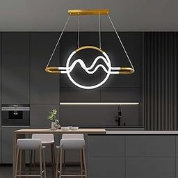 Lyse Decor Chandelier, Jhumar Light for Hall Ceiling, Jhoomer for Living Room, Creative 3 Ring Hanging Pendant Lamp with Height-Adjustable for Bedroom, Dining Room (Plated Gold)-image-26