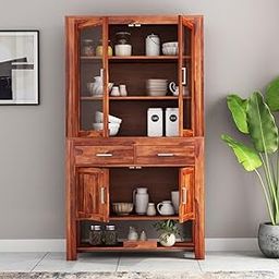 SNAP FURNITURE Wooden Sideboard Cabinet with Drawers and Shelf and Doors for Home Storage | Stylish and Durable Wooden Sideboard Cabinet for a Home Office Furniture (Honey8, Large)-image-58
