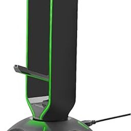 Vertux Extent 3 in 1 Gaming Headset Stand Mount with Mouse Bungee, 3.0 USB Charging Ports, Non-Slip Split Feet and Glaring RGB LED Lighting, Black-12