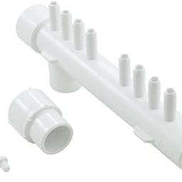 Waterway 672-4370 0.375" Barbs x 1" Slip x 1" spg x Dead End 8 Port Tee Manifold-image-15