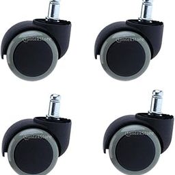 UJEAVETTE 4 Pieces 2'' Office Chair Universal Swivel Casters Wheels Replacement Rubber-image-36