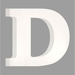 AmericanElm 6 Inch White Wooden D Letter- English Upper Case Alphabets Cutouts for Art and Craft Work (D_White_6 in x 11mm)-picture-27