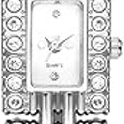 Women's Square Iced-Out Watch - Hip Hop Gold Bling Analog Quartz Full Diamond Elegant Wristwatch for Ladies-image-17