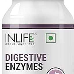 INLIFE Digestive Enzymes Supplement | Contains 12 Naturally Sourced & Essential Enzymes | Supports Healthy Digestion - 60 Vegetarian Capsules (Pack of 2, 120.00)-35