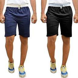 Men's Cotton Drawstring Casual Shorts (Pack of 2)-image-73