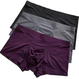 Men's ice Silk Underwear Seamless Underwear, Summer ice-Feel Breathable Boxer Shorts Multicolor (Pack of 3)-image-49
