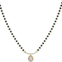 14 KT Yellow Gold Roha Diamond Mangalsutra for Women-image-83