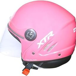 STISS Strong and Durable Stylish Full Face Scooty and Motorbike Helmet | Scratch Resistance and Silicone Glass Protection - Pink-picture-11