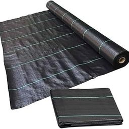 MAHIRA Weed Mat Premium 2 Meter x 5 Meter 110 GSM Black Garden Weed Fabric Heavy-Duty Weed Block Gardening Mat, Agriculture, Easy Setup & Super Weed Control, Eco-Friendly Weed Control Mate Gardening-84